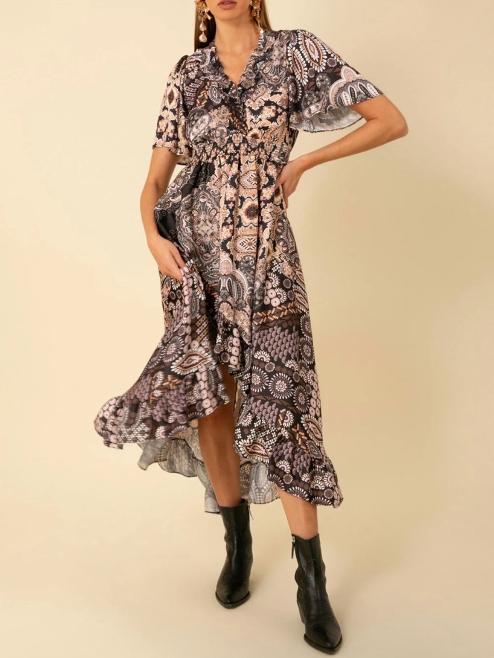 Hale Bob Serena Hi-Lo Dress